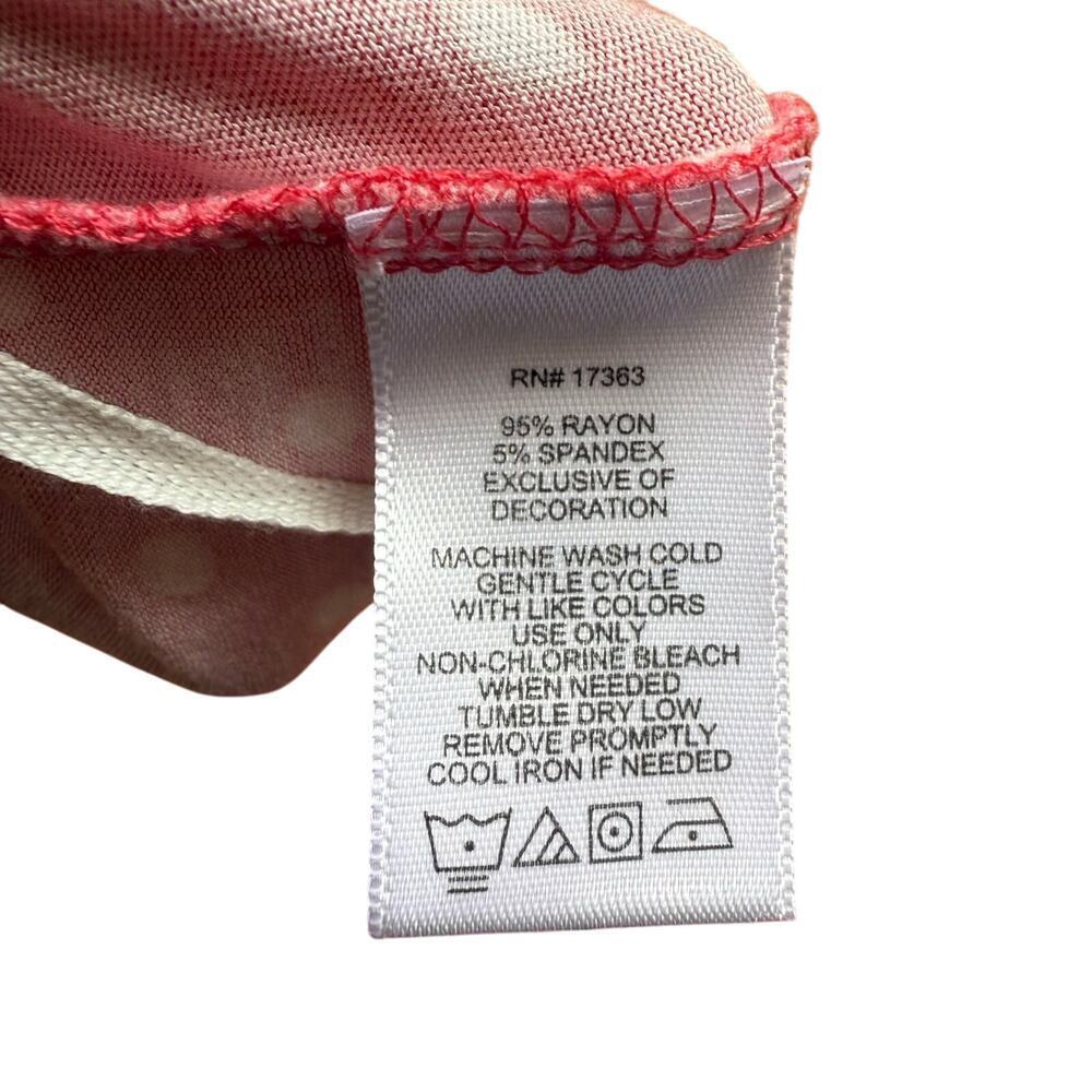 Ellen Tracy Pink White Polka Dot Pajama Top Pants Size XL Matching Set - Picture 5 of 10